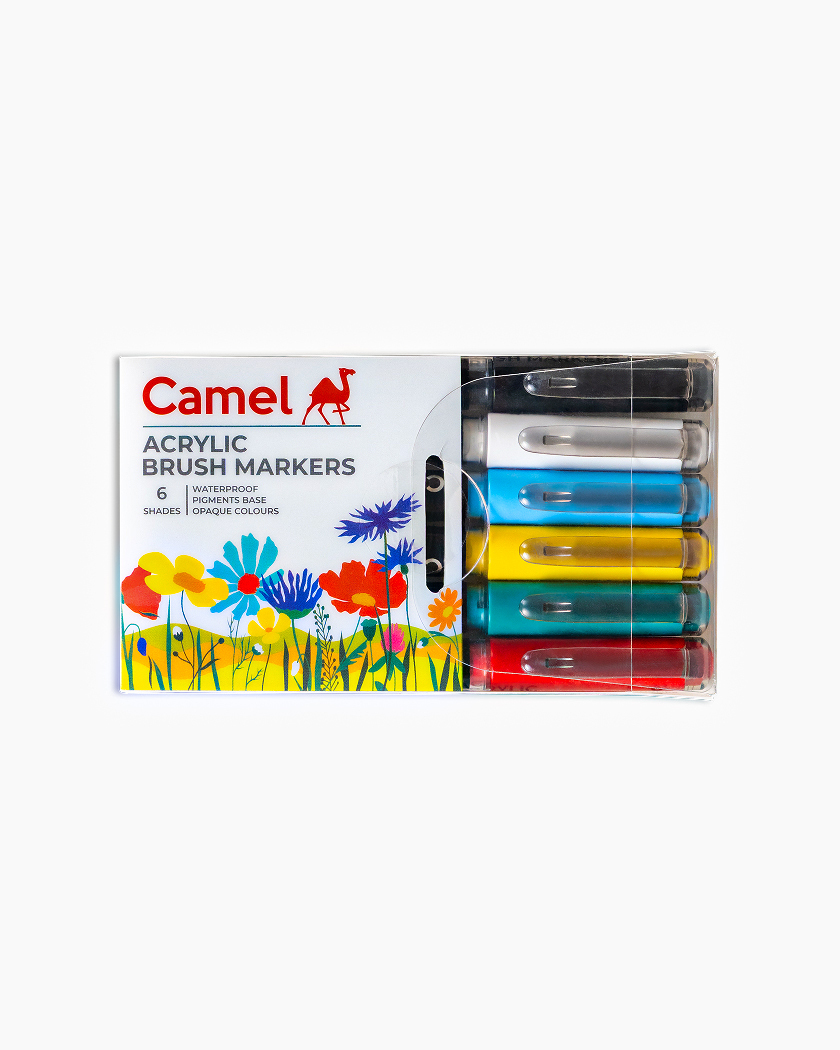 Camel Acrylic Brush Markers Assorted Pack